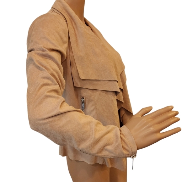 Carmen faux suede waterfall open front cardigan jacket - Picture 12 of 17